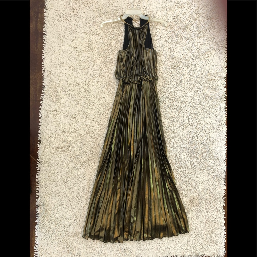 MSK gold lame dress